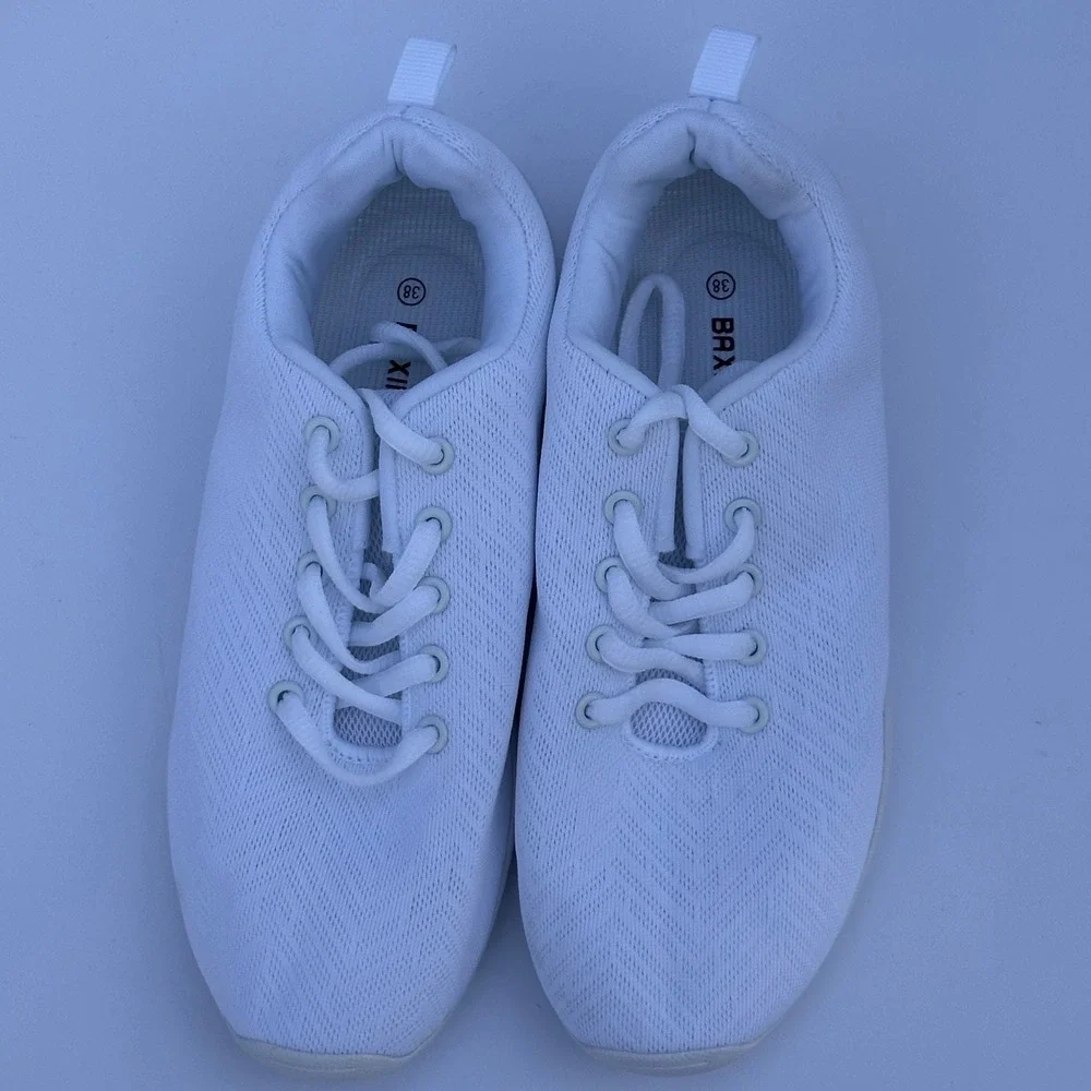 BAXINIER Women's US 6.5 White Cheerleading Shoes Breathable w/ MINOR